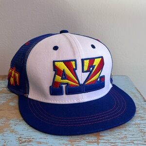 Aksels Arizona flat bill SnapBack hat wool adjustable mesh